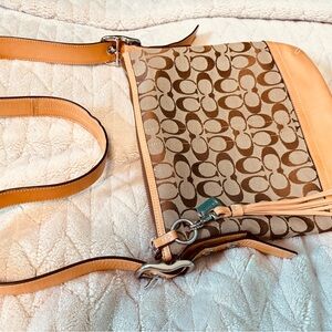 Coach Brown and Tan Crossbody Bag